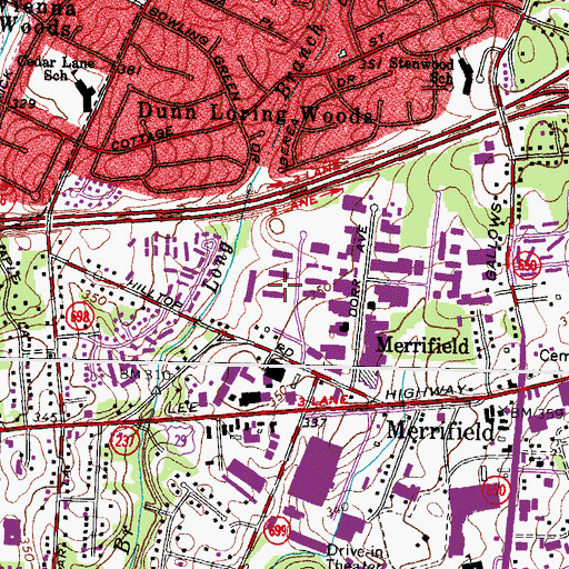 Topographic Map of Prosperity Business Campus Industrial Park, VA