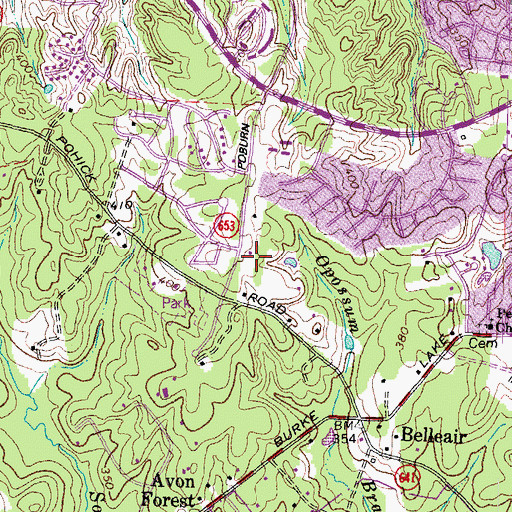 Topographic Map of Burke Country Day School, VA