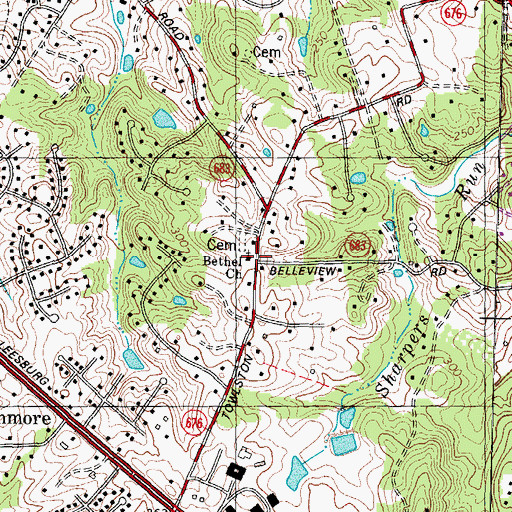 Topographic Map of Bethel Regional Baptist Church, VA