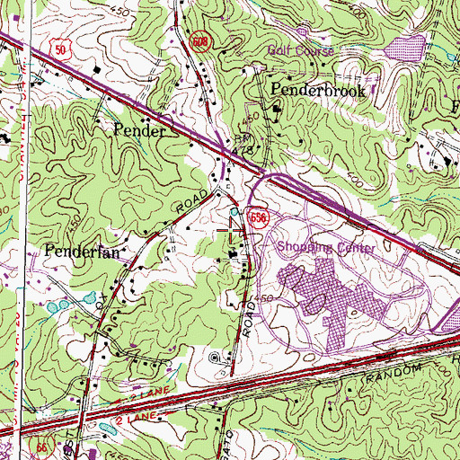 Topographic Map of Fairfax Assembly of God Church, VA