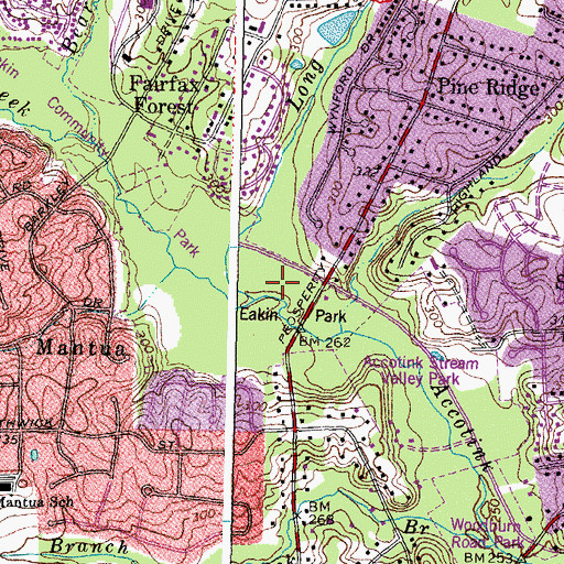 Topographic Map of Eakin Community Park, VA