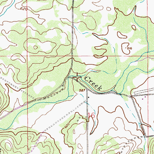 Topographic Map of Peaceburg School (historical), AL