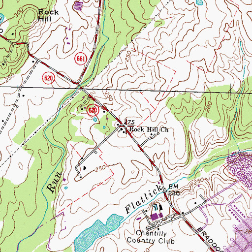 Topographic Map of Rock Hill Church of God, VA