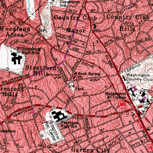 Topographic Map of Rock Spring Congregational United Church of Christ, VA