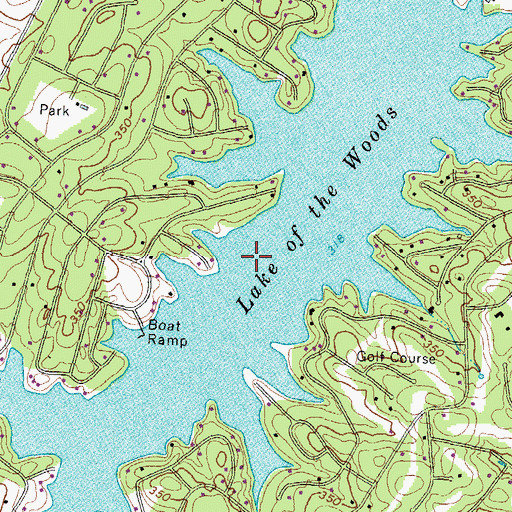 Topographic Map of Lake of the Woods, VA