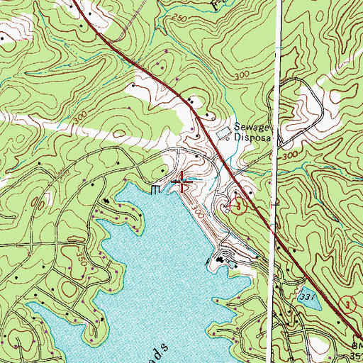 Topographic Map of Lake of the Woods Dam, VA