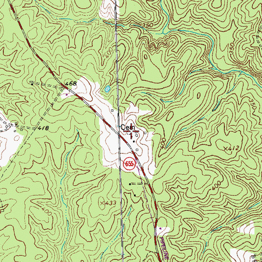 Topographic Map of Bell Cemetery, VA