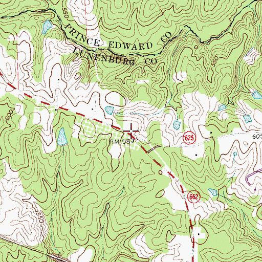 Topographic Map of Brydies Store (historical), VA