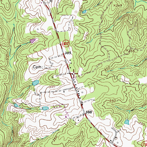 Topographic Map of Camp School (historical), VA