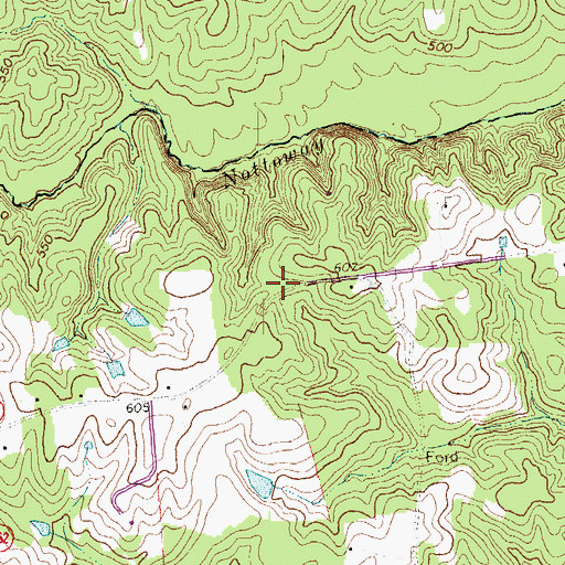 Topographic Map of Concord Church (historical), VA
