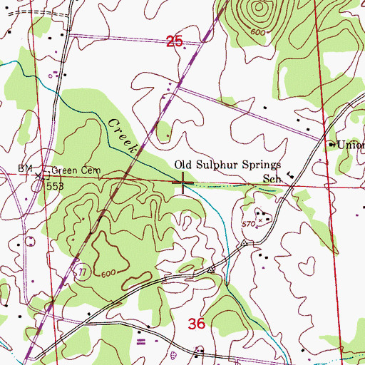 Topographic Map of Stillhouse Branch, AL