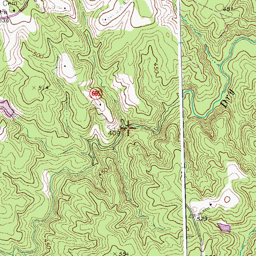 Topographic Map of Laurel Hill (historical), VA