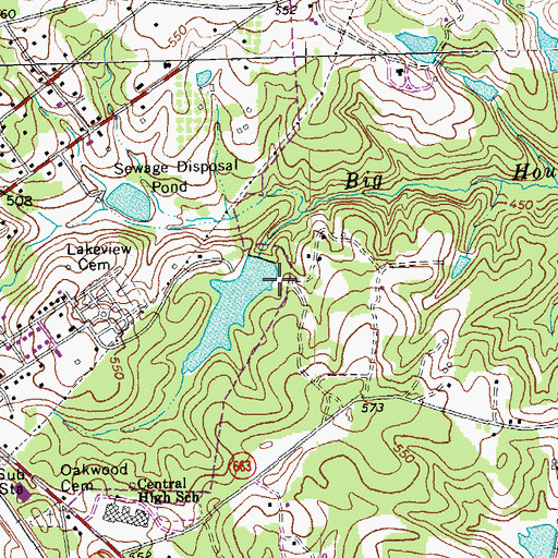 Topographic Map of Lunenburg Beach, VA