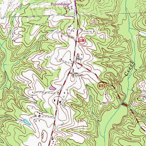 Topographic Map of Neblett Cemetery, VA