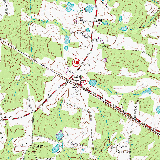 Topographic Map of Providence Church (historical), VA