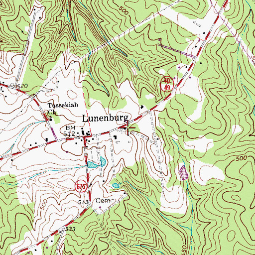 Topographic Map of Reedy Creek Christian Church, VA