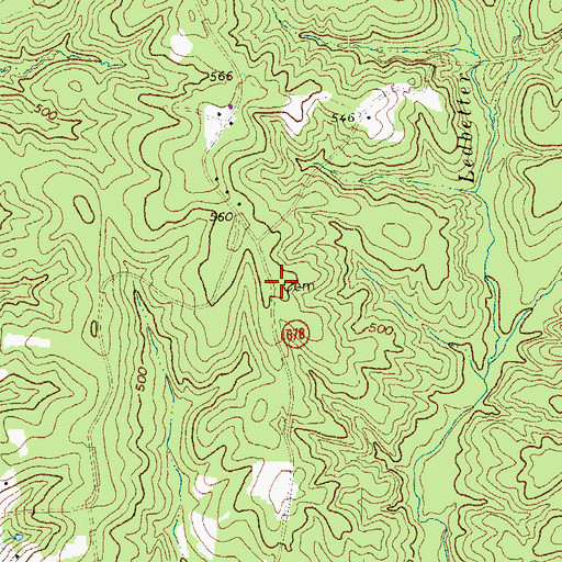 Topographic Map of Spencer Cemetery, VA