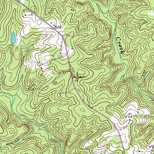 Topographic Map of Staples Cemetery, VA