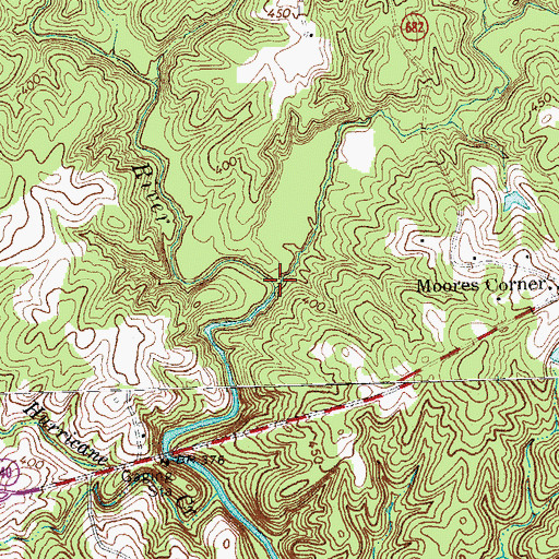Topographic Map of Tussekiah Creek, VA
