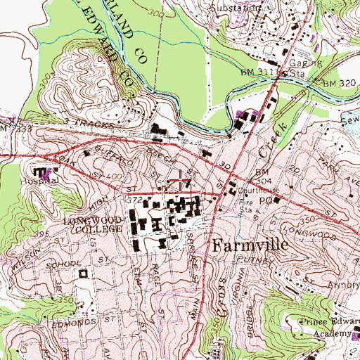 Topographic Map of Bicentennial Park, VA
