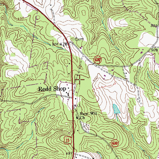 Topographic Map of Feldon School (historical), VA