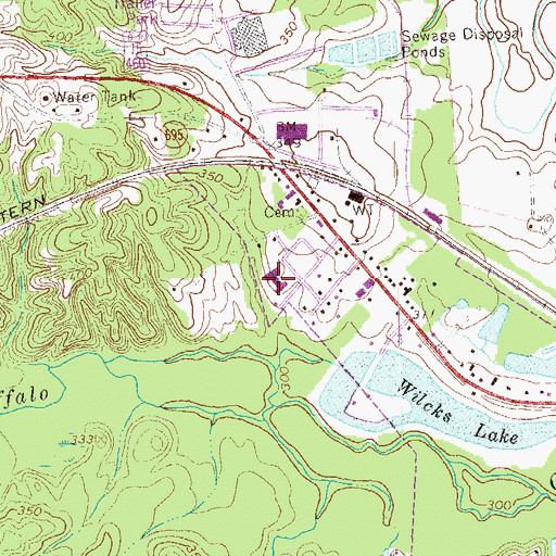Topographic Map of Holly Manor Nursing Home, VA