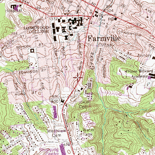 Topographic Map of Lancer Field, VA