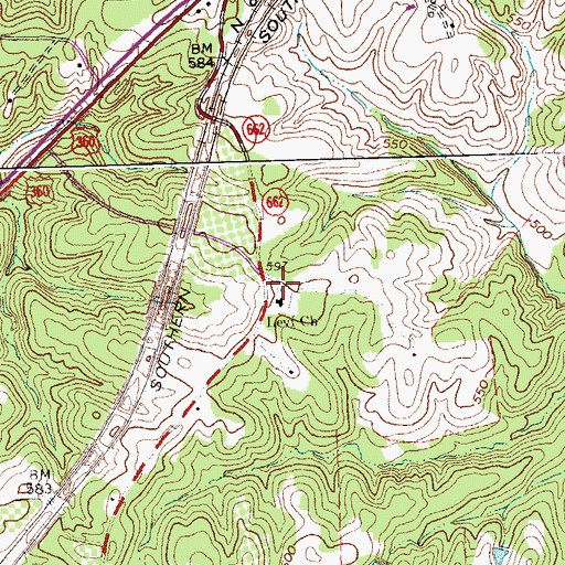 Topographic Map of Levi School (historical), VA