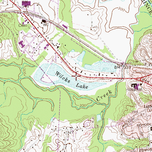 Topographic Map of Wilcks Lake Public Area, VA