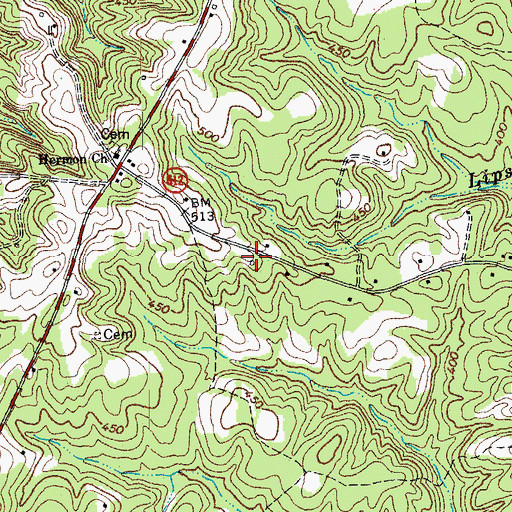 Topographic Map of Gallilie School (historical), VA
