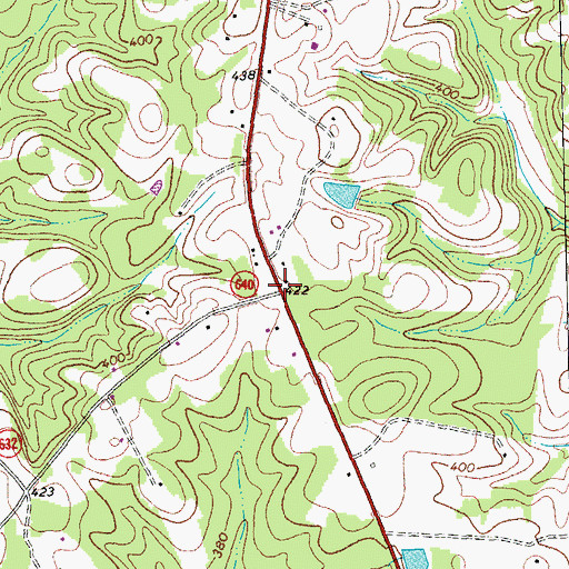 Topographic Map of Laconia, VA