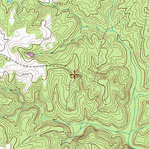 Topographic Map of Martin Cemetery, VA