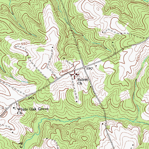 Topographic Map of Salem Cemetery, VA