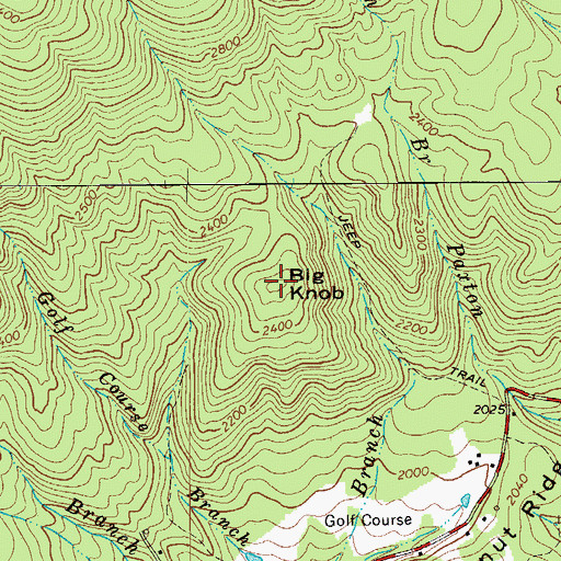 Topographic Map of Big Knob, VA