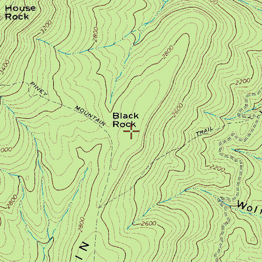 Topographic Map of Black Rock, VA