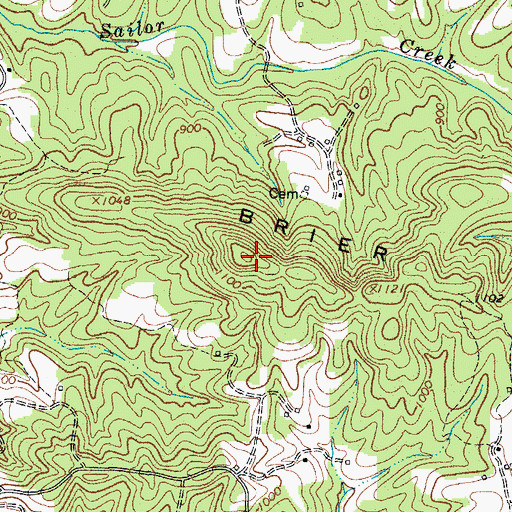 Topographic Map of Brier Mountain, VA