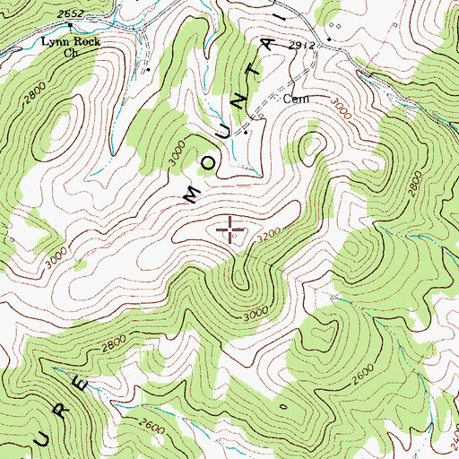 Topographic Map of Bullpasture Mountain, VA