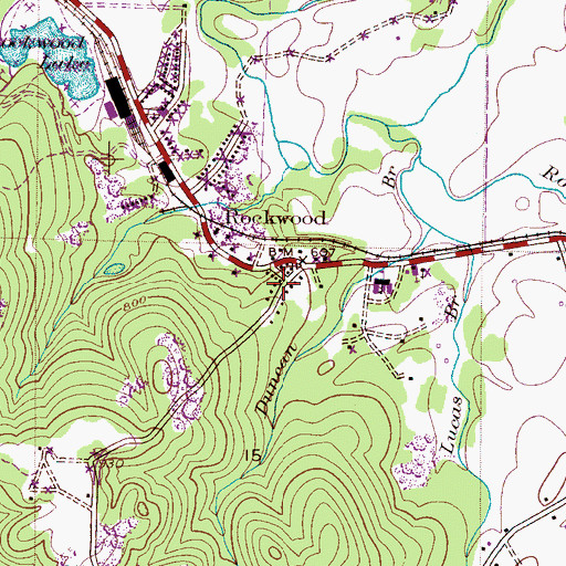 Topographic Map of Rockwood Spring, AL