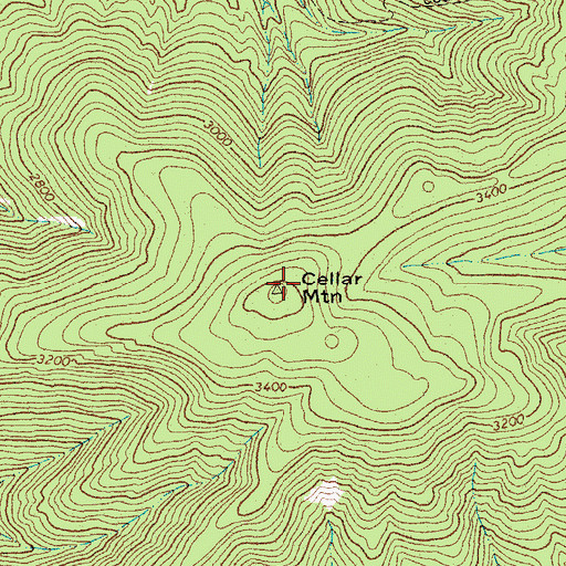 Topographic Map of Cellar Mountain, VA