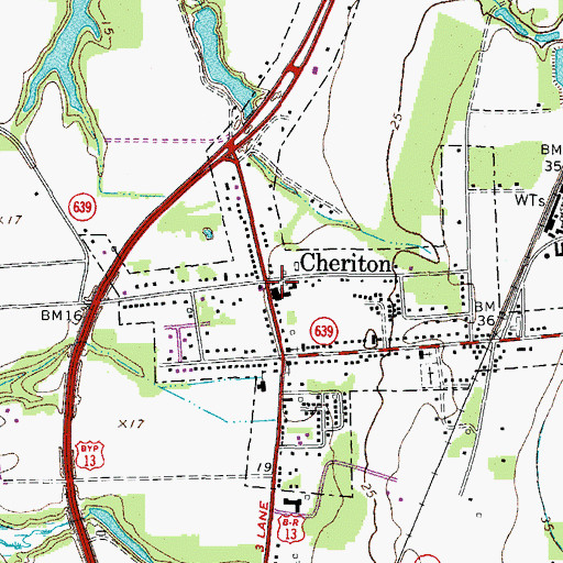 Topographic Map of Cheriton, VA