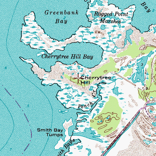 Topographic Map of Cherrytree Hill, VA