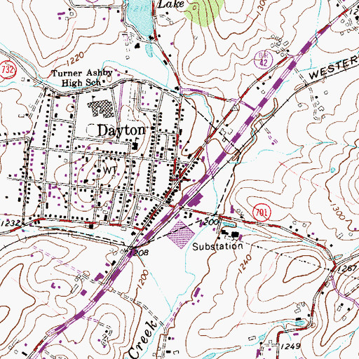 Topographic Map of Dayton, VA