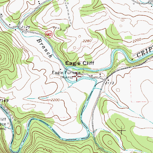 Topographic Map of Eagle Furnace, VA