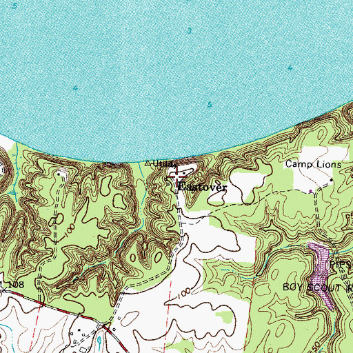 Topographic Map of Eastover, VA