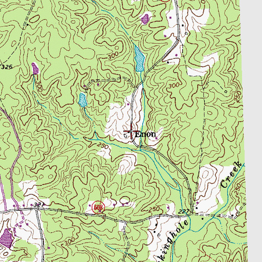 Topographic Map of Enon, VA