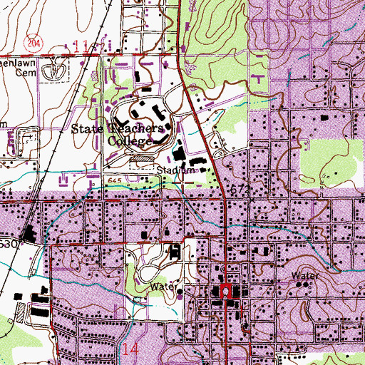 Topographic Map of Big Spring, AL