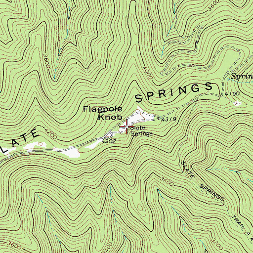 Topographic Map of Flagpole Knob, VA