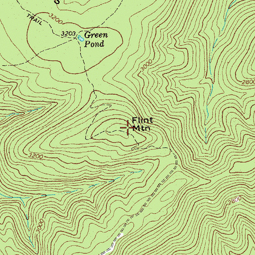 Topographic Map of Flint Mountain, VA
