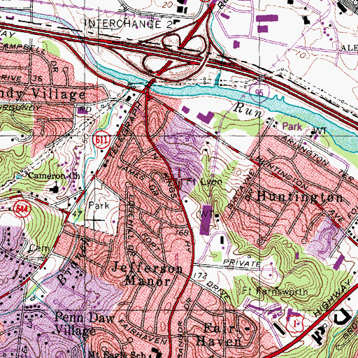 Topographic Map of Fort Lyon (historical), VA