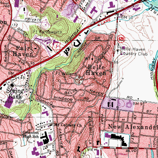 Topographic Map of Fort Willard (historical), VA